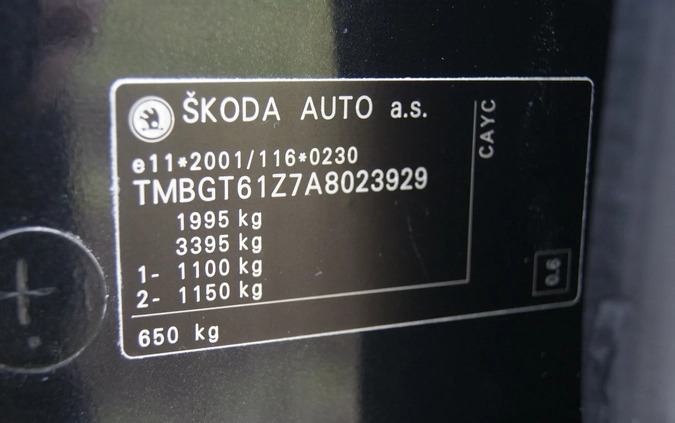 Skoda Octavia cena 21500 przebieg: 275744, rok produkcji 2009 z Rawicz małe 352